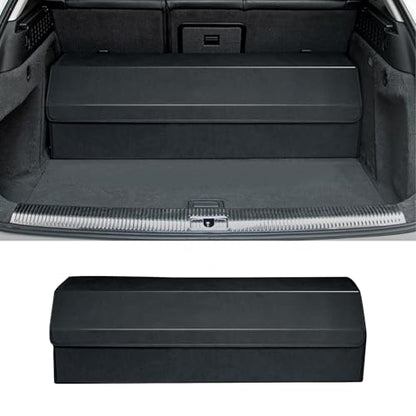 Collapsible Trunk Organizer for Cars, Custom Fit for Toyota Camry 2018-2025 Sedan, 30.7x11x11 Inches Foldable Car Storage Box with Suede Fabric, for Groceries, Sports, Travel & Emergency Kits