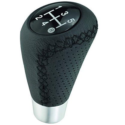 Shifter Knob 5 Speed Leather Car Gear Stick Shifting Knobs Shift Lever for Most Manual Transmission Vehicle Truck, Black