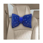 Yourkar Bling Car Seat Neck Pillow, Soft Bling Bowknot Headrest Neck Support Rest Cushion, Neck Relax Head Rest Auto Pillow with Crystal Rhinestone for Women, Car Accessories (Blue) - color: Blue