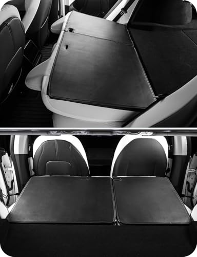 BASENOR Backrest Protector for 2026 2025 2024 Tesla Model 3 Highland 2nd Row Seat Back Cover All-Weather Kick Mats Leather [Proprietary Design] Scratch-Resistant Model 3 Interior Accessories 2PCS - size: 2024 2025 2026 Model 3 Highland