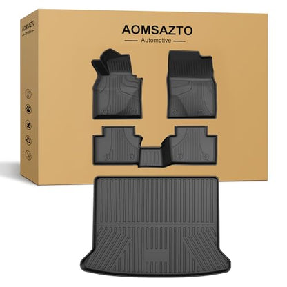 Floor Mats & Cargo Mats Set Fit for Mazda CX-30 2020-2026 All Weather Floor Liners Heavy Duty Car Mats Trunk Liner TPE Heavy Duty Non-Slip Automotive Floor Liners Full Set CX30 Accessories - style: 1)20-25 CX-30 Floor & Cargo Mats