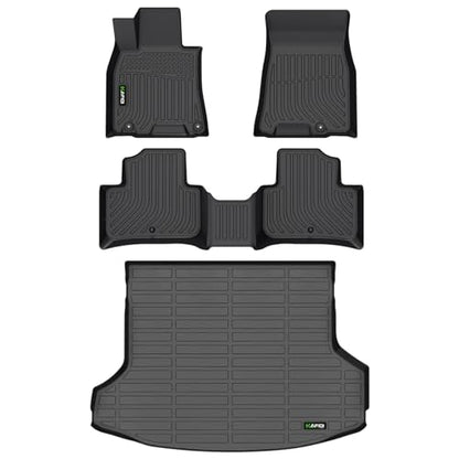 All Weather Floor Mats & Cargo Liner for Genesis GV70 2022-2025 2026 (Not Electrified GV70) Custom Fit Full Set Accessories - Black - style: 9) For GV70 2022-2026 Set