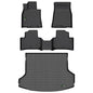 All Weather Floor Mats & Cargo Liner for Genesis GV70 2022-2025 2026 (Not Electrified GV70) Custom Fit Full Set Accessories - Black - style: 9) For GV70 2022-2026 Set