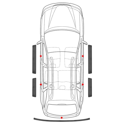 Compatible with Chevrolet 5Pcs Car Door Sill Protector,Thickened Carbon Fiber Leather Door Entry Edge Guard Sticker,Rear Bumper Protector Guard Anti-Scratch Strips Fit for Trax 2024 2025