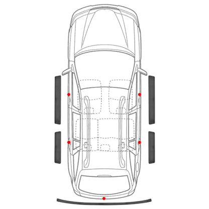 Compatible with Chevrolet 5Pcs Car Door Sill Protector,Thickened Carbon Fiber Leather Door Entry Edge Guard Sticker,Rear Bumper Protector Guard Anti-Scratch Strips Fit for Trax 2024 2025