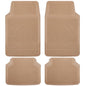 CAR PASS Rubber Floor Mats - All Weather, Full Set 4-Piece, Waterproof Automotive Mats Trim to Fit Most Cars, Sedans, SUVs, Vans - Heavy Duty Anti-Slip Easy Clean, All Beige - color: Beige