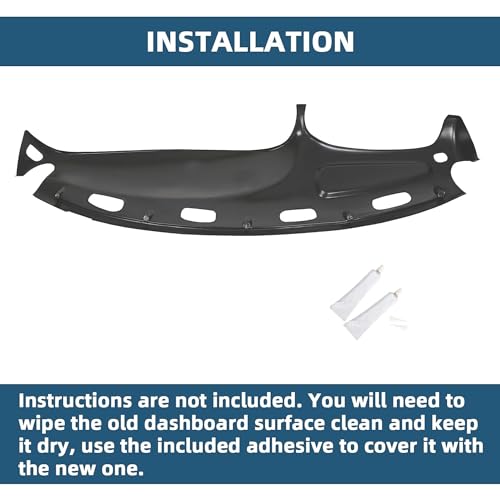 ECOTRIC Dash Cover Overlay Compatible with 1998-2001 Dodge Ram 1500, 1998-2002 Dodge Ram 2500 Base/Dodge Ram 3500 Base Trucks Gray Dashboard Dash Cap Pad Bezel Molded Protector - size: Dashboard Cover