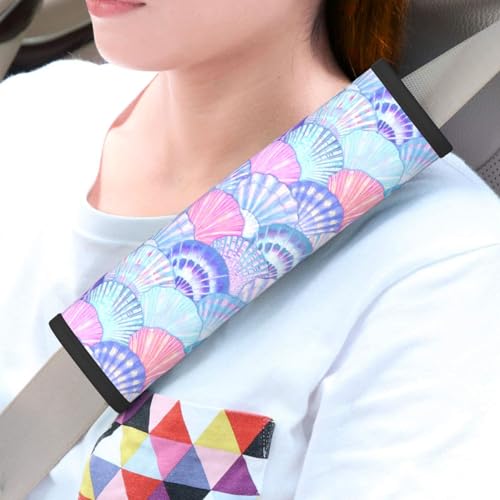 Mermaid Steering Wheel Cover Elastic Non-Slip Car Steering Wheel Covers with Seat Belt Shoulder Pad for Women Men - color: Mermaid