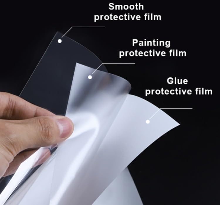 Door Edge Protector PRE-Cut Paint Guard Scratch Paint Protection Film Paint Wrap Protection Clear and Black Universal Car Truck (Black, 5 Doors)