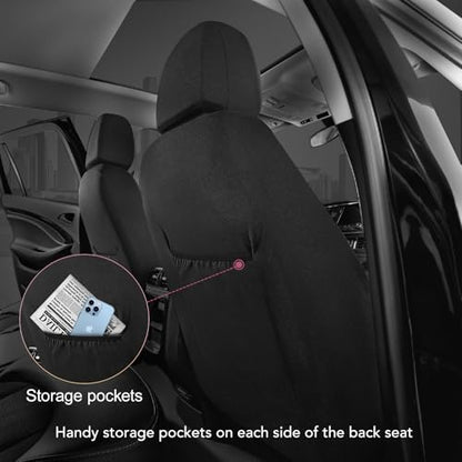 Road Comforts Car Seat Cover, Leather Seat Covers, Automotive High Back Front Car Seat Covers, Airbag Compatible, Universal Fit for Most Cars (Pink)