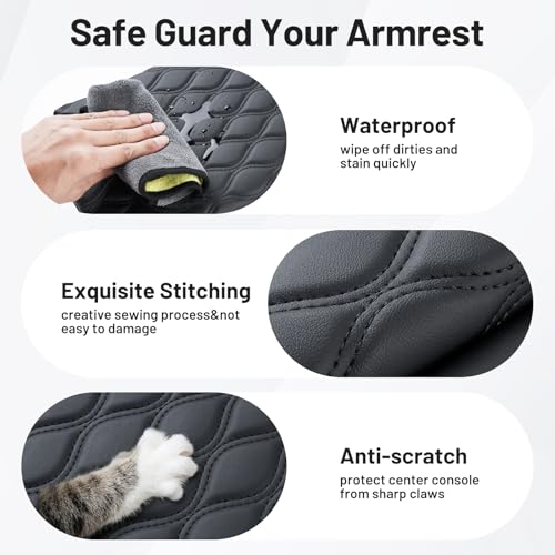 Autorder Center Console Cover for 2018-2024 BMW X3/BMW X4 2019-2025, Accessories Armrest Cushion Cover Nappa Leather Middle Console Covers X3 Console Cushion Pad Anti-Scratch - size: 18-24 BMW X3