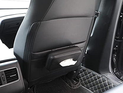 Car Tissue Holder, Sun Visor Napkin Holder, Car Visor Tissue Holder, PU Leather Backseat Tissue Case Holder for Car,Vehicle (Black) - color: Black