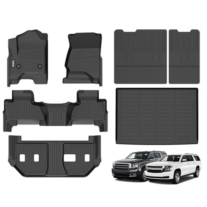 Wailtnb-All Weather Floor Mats & Cargo Liner Backrest Mat for Chevrolet Suburban & GMC Yukon XL 2015-2020 Custom Fit Chevy Suburban & GMC Yukon XL 2015-2020 Waterproof Durable Easy Clean Accessories - style: 30|For Suburban/Yukon XL | 2015-2020 | Backrest