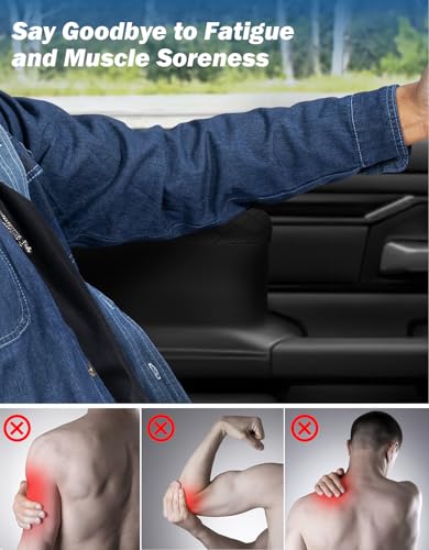 JOYTUTUS Car Door Armrest Pad Compatible with 2019-2025 Ram Elbow Rest Pad, Car Arm Rest Support Cushion, Black 11.81" x 4.13" x 3.15"