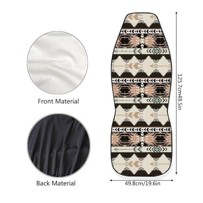 Howilath Aztec African Tribal Car Seat Cover Set of 2 Universal Fit Elastic Front Seat Cover Split Auto Accessories Fit Most Vehicle Easy to Install - color: Aztec African Tribal
