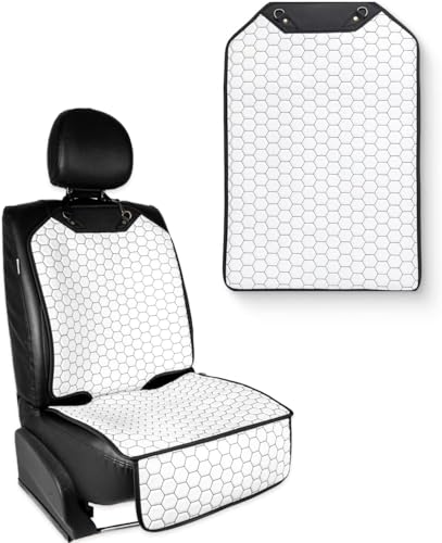 Owleys Kick Mat Back Seat Protector - Car Back Seat Cover for Kids Feet - Waterproof & Sturdy Protector for Upholstery from Dirt, Mud, Scratches and Stain (White Set) - color: White Set