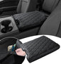 Thickened Center Console Armrest Cover with Hidden Pockets for 2015-2025 F150 Accessories, 2017-2025 F250 F350 F450, PU Leather Middle Console Protective Cover (Jump Seat Console Only) - color: Jump Seat (Hidden Pocket)