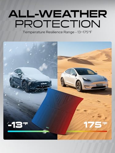 YHTAUTO Cargo Liners Compatible with Tesla Model Y Juniper 2025 2026, TPE Floor Liners All Weather Custom Fit, Frunk Mat & Cargo Trunk Mat & Lower Storage Mat, Set of 3, Black - style: 3 PCS Trunk Mat