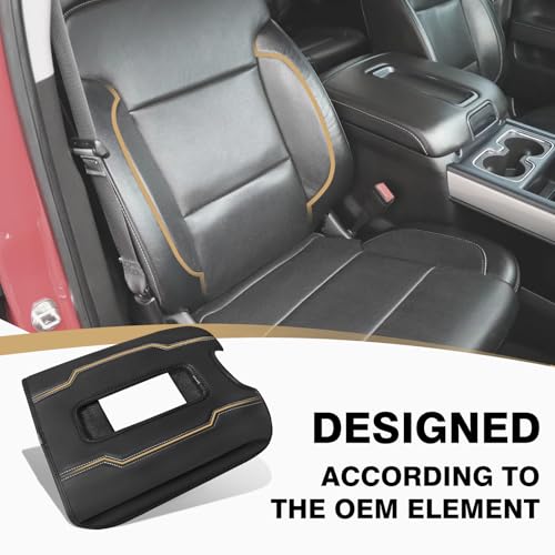 Center Console Armrest Cover Fit for Chevy Silverado & GMC Sierra 1500 2500 3500 2014-2018, Tahoe/Yukon/Suburban 2015-2020, Comfort Armrest Pad Console Lid Cushion Regular Thick (Bucket Seat) - size: 1) 14-18 |Silverado & Sierra| Bucket Seat, Regular