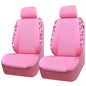 CAR PASS Leopard Diamond Car Seat Covers, Faux Leather Pink Bling Shining Rhinestones 2 Front, Universal Fit 95% Automotive Glitter Crystal Sparkle Strips for Cute Women Girl, Hot Pink - color: Leopard Print Pink, size: Two Front Seats