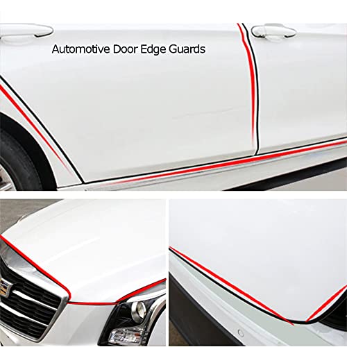 Automotive Door Edge Trim Molding Kit with Tape, L Shaped Lip Guard for Car Fenders, Running Boards, Camper Shells, Spas, Mirrors Edge and More, Black(26Feet)
