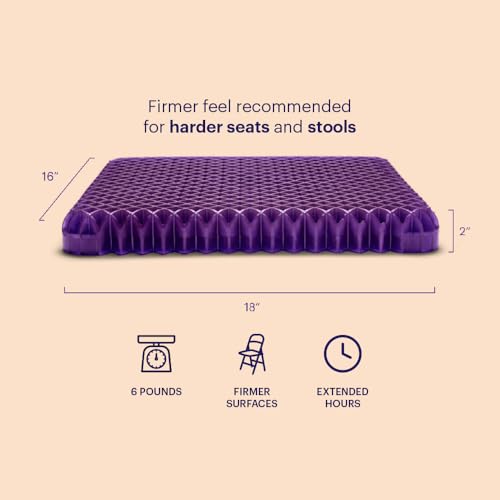 Purple Royal Seat Cushion - Seat Cushion for The Car Or Office Chair - Temperature Neutral Grid - size: Royal