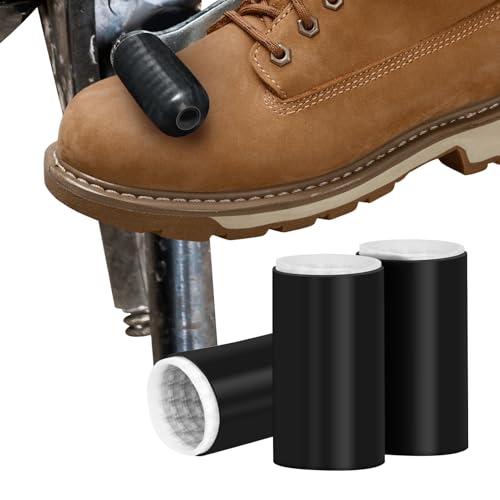 3PCS Motorcycle Shifter Shoe Protector, Shrinkable Gear Shift Cover for Motorcycle Shoes, para Motos Accessories for Men Women, Quick Install Rubber Pads for Motorbike Footwear Boots