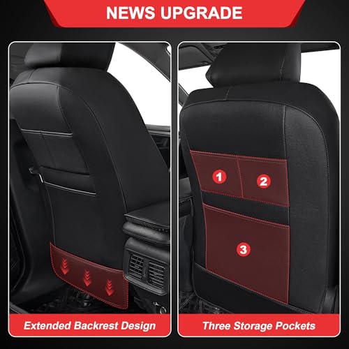 TTX LIGHTING Custom Fit Seat Covers for Toyota RAV4 2019 2020 2021 2022 2023 2024 2025 SE, LE,XLE,XLE Premium, Limited, Base, Full Set Waterproof Premium Faux Leather Airbag Compatible Black - size: 12.RAV4 2019-2025(Gas only) 5 Seat Full Set