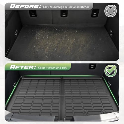 Volt Floor Mats - Car Mats for Chevy Volt 2016-2019, All Weather Floor Mats and Cargo Liner for Volt Accessories, Heavy Duty Rubber Mats, Car Accessories - size: 1)Chevy Volt 16-19 Full Set