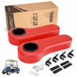 10L0L Golf Cart Rear Seat Kit Arm Rest Set with Cup Holder for Yamaha EZGO Club Car Golf Cart UV-Proof Coating Long Lasting, No Drilling Kits Include - color: red
