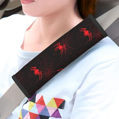 Halloween Steering Wheel Cover Elastic Non-Slip Car Steering Wheel Covers with Seat Belt Shoulder Pad for Women Men - color: Halloween