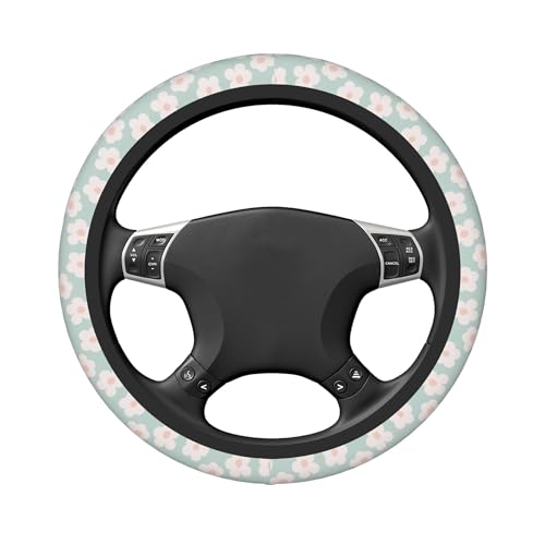 Car Steering Wheel Cover,Flower Universal Non Slip Wheel Protector 15 Inch Elastic Car Accessories for Men Women - color: Flower