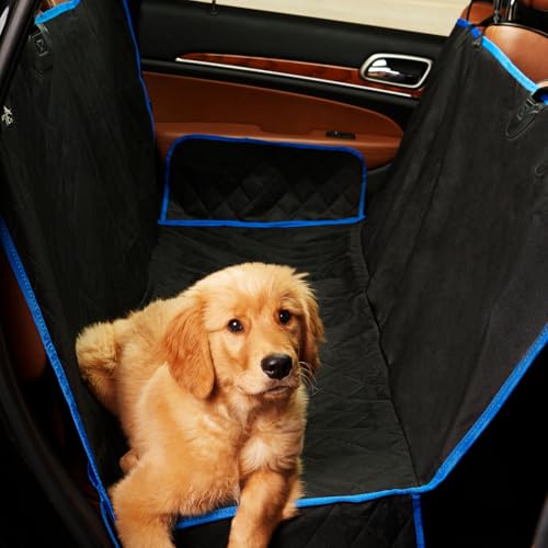 Active Pets Blue XL Dog Car Hammock Back Seat Cover, Waterproof Backseat Cover Protector for Truck Bench Rear of Sedans or SUVs, Essential Pet Supplies Vacuum or Wipe Clean, Machine Washable - color: Blue, size: X-Large (59" x 63")