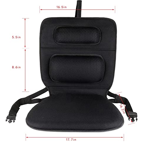 FOMI Gel Wheelchair and Low Back Chairs Seat and Back Cushion | Orthopedic Seat Pad, Firm Back Support and Lumbar Pillow for Wheelchairs, Car, Truck, Gaming | Pressure Sore, Coccyx Pain Relief