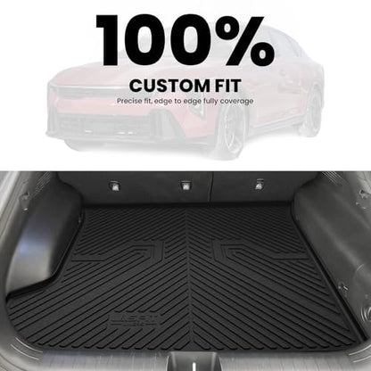 LASFIT Cargo Mat for Kia EV6 2024 2023 2022, All Weather TPE Custom Fit Easy Clean Car Trunk Mat for Kia EV6 2022-2024 Cargo Liner, Black - size: 3)For Kia EV6 | 2022-2024 | Cargo