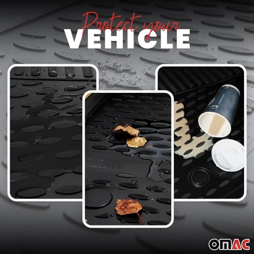 OMAC Floor Mats for Lexus RX300 1999-2003 Car Mats All Weather 3D Custom Fit Rubber Mat Waterproof Odorless TPE Floor Liners Laser Measured Non-Slip (Black) - size: RX300 1999-2003 / Black, style: Floor Mats