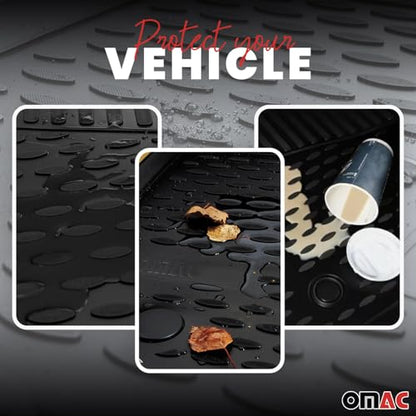 OMAC Floor Mats Liner for Lexus RX350 2009-2012 Black TPE All-Weather 4Pcs - size: for RX350 2009-2012 / Black, style: Floor Mats