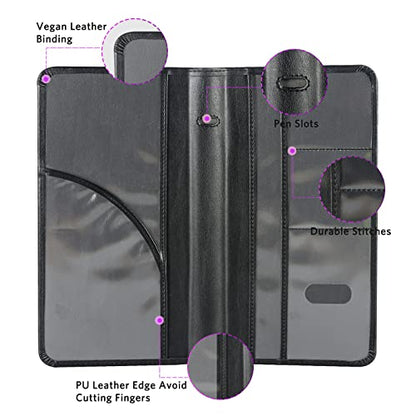 CoBak Car Registration and Insurance Holder - Vehicle Glove Box Car Organizer, Auto Truck Comparment Accessories Case for Essential Document, Driver License, Cards - color: A-Black