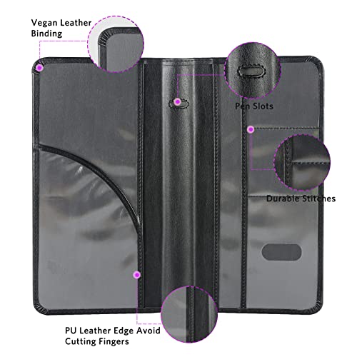 CoBak Car Registration and Insurance Holder - Vehicle Glove Box Car Organizer, Auto Truck Comparment Accessories Case for Essential Document, Driver License, Cards - color: A-Black