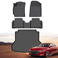 Floor Mats & Cargo Liner for Hyundai Elantra 2017-2020 (Not for Elantra GT), All Weather TPE Custom Fit Floor Liner for Hyundai Elantra Anti-Slip Front & 2nd Row & Trunk Mat