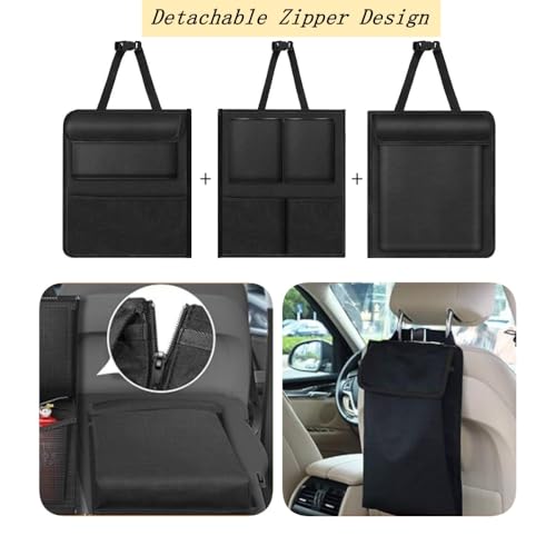 Car Trunk Organizer, Detachable Car Backseat Hanging Organizer with 7 Large Storage Pockets, Collapsible Back Seat Organizer Car Interior Accessories for SUV, Van, Jeep