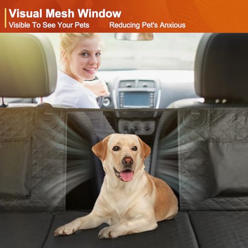 Vailge Dog Car Seat Cover, Dog Hammock for Car Backseat, Non Inflatable seat Cover for Back seat,Hard Bottom Back Seat Protector for Cars,Trucs & SUVs - size: Standard
