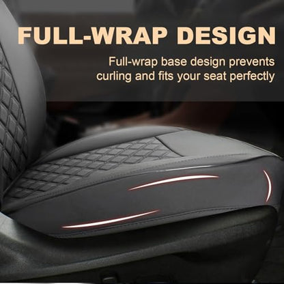 Front Car Seat Covers for Land Rover,Leather Waterproof Seat Protector Custom Fit Land Rover Defender Discovery Range Rover Evoque Sport Velar,2 Pack,Black - color: Black