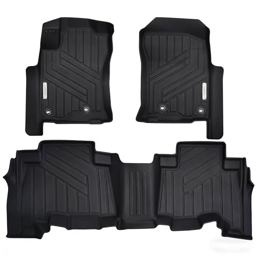 All Weather Floor Mats for Toyota 4Runner 2013-2024 & Lexus GX460 2014-2023, TPE Car Mat Full Set Front & Rear 3PCS，Custom Fit Floor Liners- Anti-Slip Waterproof Odorless Easy Clean - Black - size: Toyota, style: 13-24 Toyota 4Runner