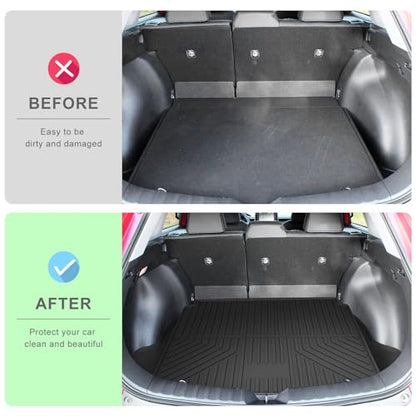 Upgrade Corolla Cross SUV Cargo Liner | Custom Fit Trunk Mat Compatible with 2022 2023 2024 2025 Toyota Corolla Cross (FWD Models Only) | All Weather TPE Cargo Mat for Corolla Cross - style: 2022-2025 | For Toyota Corolla Cross Cargo Mat