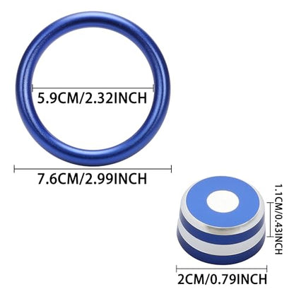 TOMALL 6pcs Aluminum AC Vent Outlet Ring Cover Compatible with Nissan 14th Gen Sentra 2020 2021 2022 2023 2024 2025 Air Conditioning Vent Trim Decoration Interior Accessories (Blue)