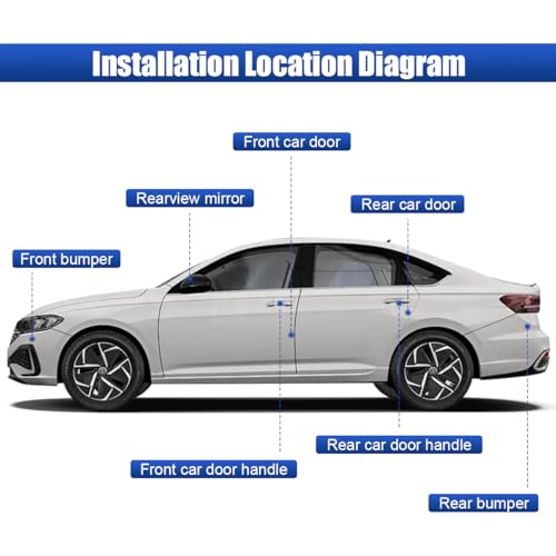 Car Door Handle Protectors, Anti-Scratch Anti-Collision Automotive Door Handle Cover Guard Decoration, Universal Self-Adhesive Car Exterior Protective Sticker for SUV Truck RV(White-Handle)