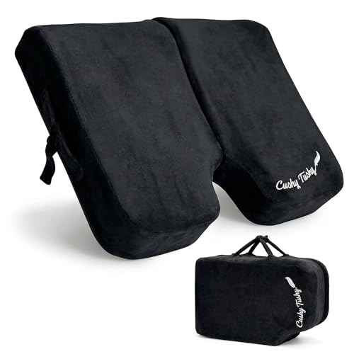 Premium Foldable Wheelchair Cushion - for Relief of Lower Back, Sciatic, Butt and Tailbone Pain - for Home & Office Use, Perfect for Travel or Driving - Black Coccyx Seat Cushion - color: Black, size: Wheelchair