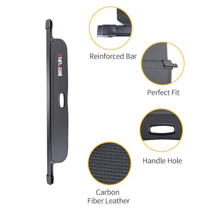 Cargo Cover for Honda CRV 2026 2025 2024 2023, Retractable Cargo Trunk Cover for 23-26 Honda CRV - style: Carbon Fiber Leather - No Extension