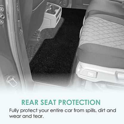 FH Group Automotive Floor Mats - Carpet Floor Mats for Cars, Universal Fit Full Set, All Purpose Car Floor Mats, Carpet Protector Mat for Most Sedan, SUV, Truck Floor Mats Black